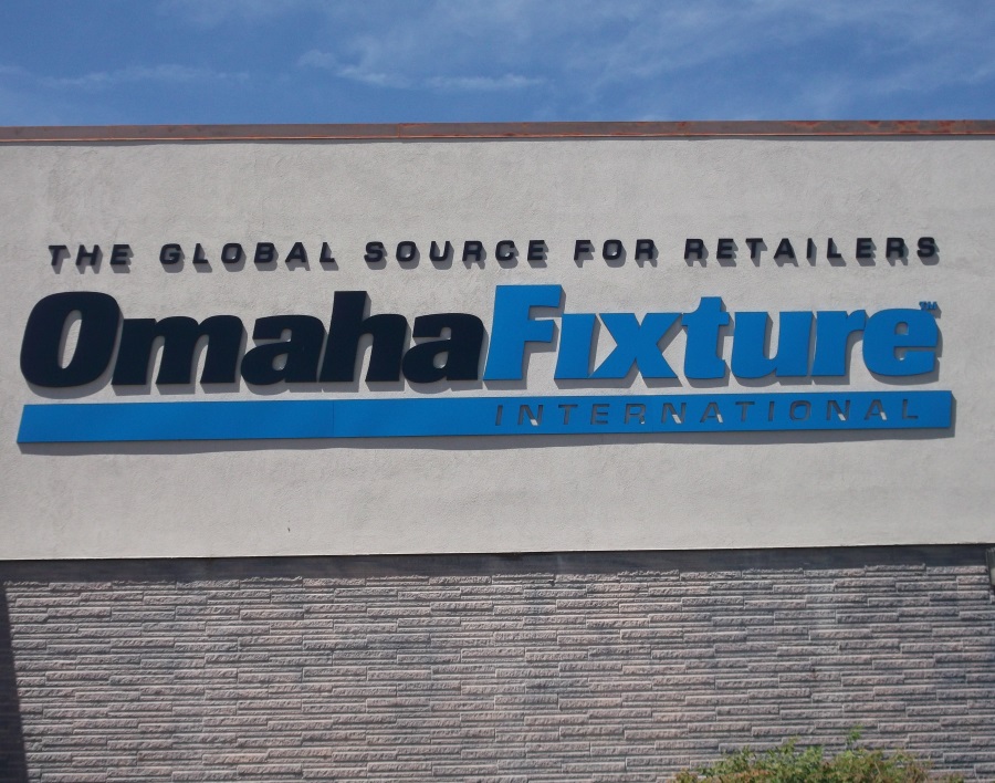 Non-illuminated flat cut out letters for Omaha Fixture