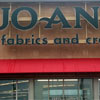 Illuminated JoAnn Fabrics and Crafts channel letters