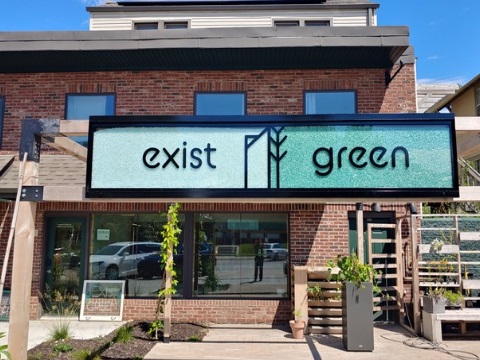 Exist Green Exterior Signage