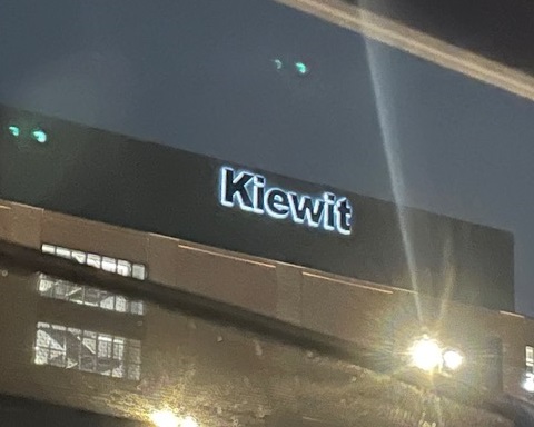 Kiewit North Elevation White at Night