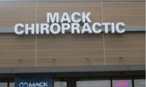Mack Chiropractic Illuminated Channel Letters