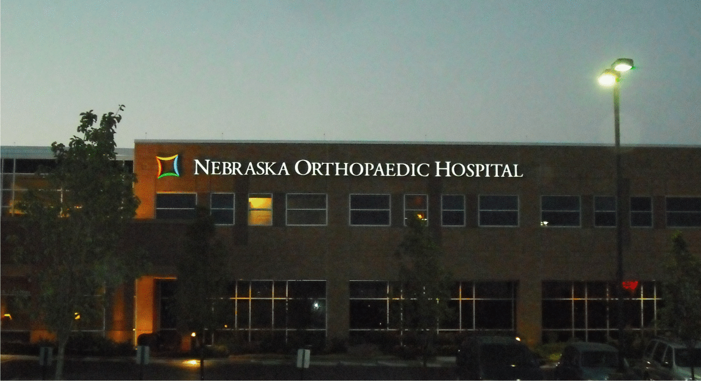SignWorks Omaha LED signage for Nebraska Orthopaedic Hospital