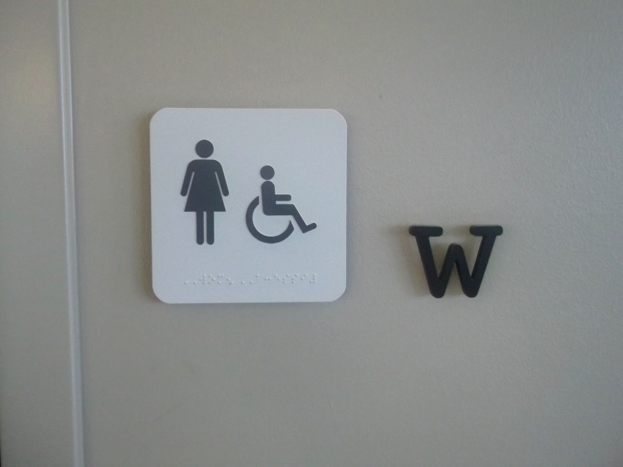 Custom Midland's Place women's restroom sign