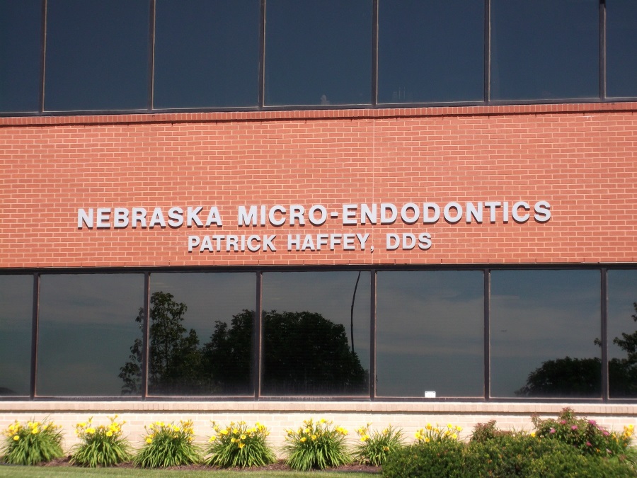 Non-illuminated Nebraska Micro-Endodontics flat cut out letters