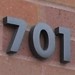 Dimensional Address sign for Creighton